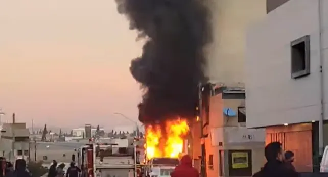 INCENDIO CAMION CENTRO