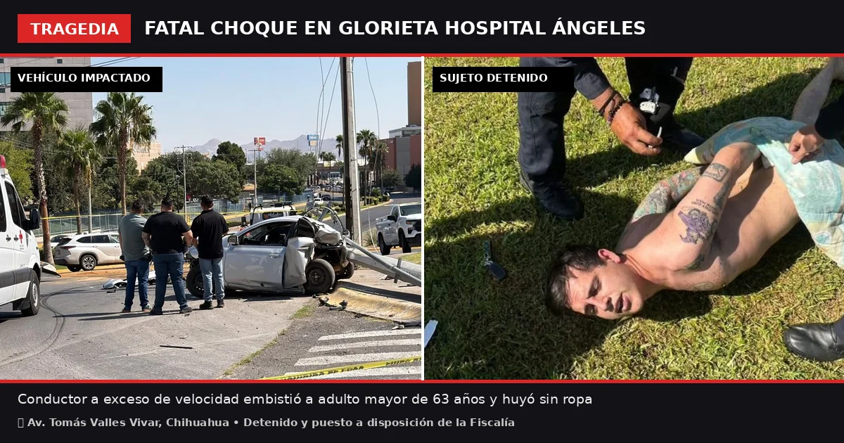 DETENIDO DESNUDO CHOQUE MORTAL