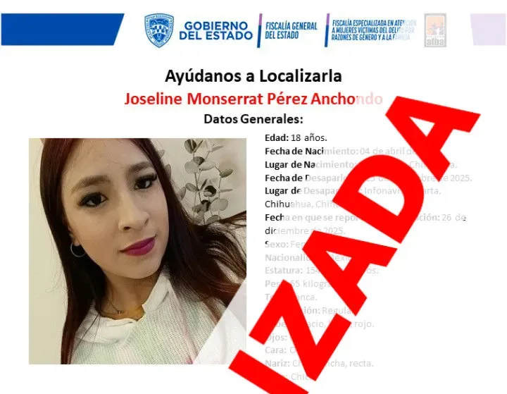JOSELIN MONSERRAT LOCALIZADA