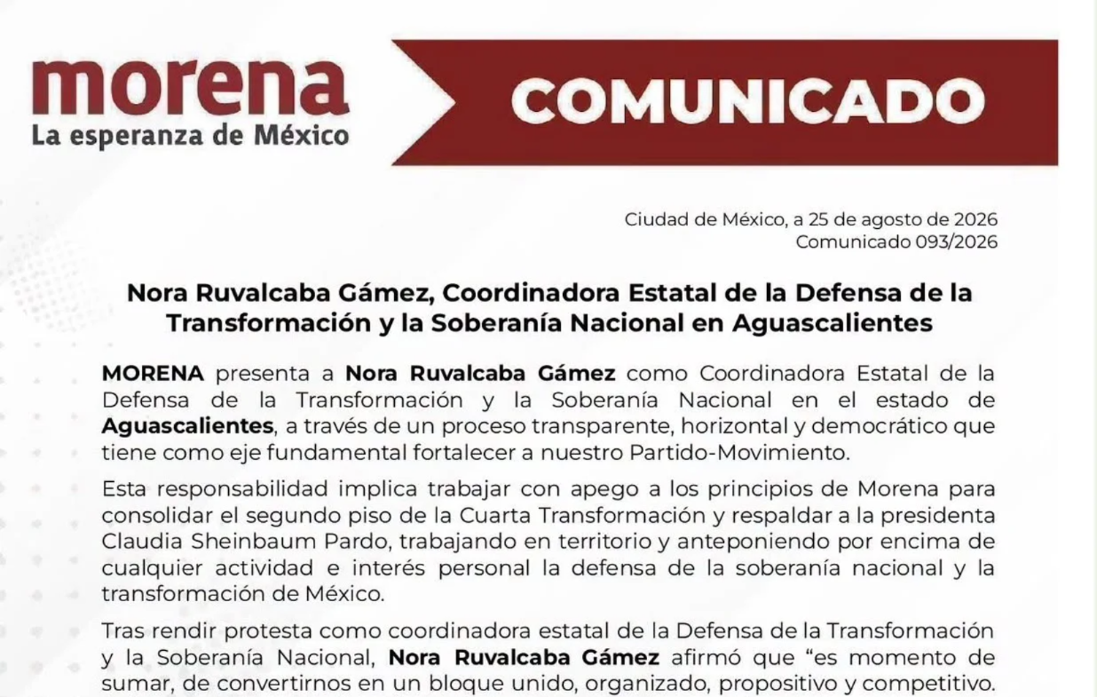 ANUNCIAN COORDINADORES ESTADOS MORENA
